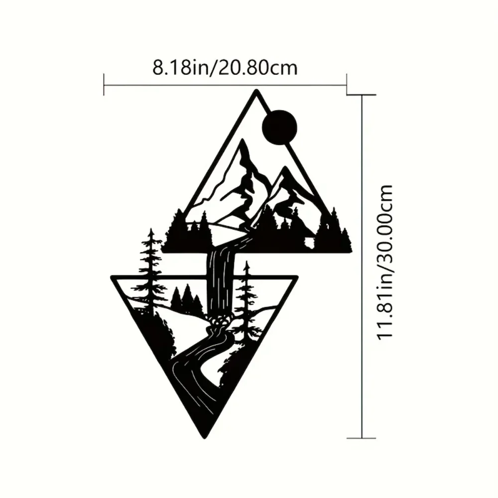Металлический настенный декор Водопад
