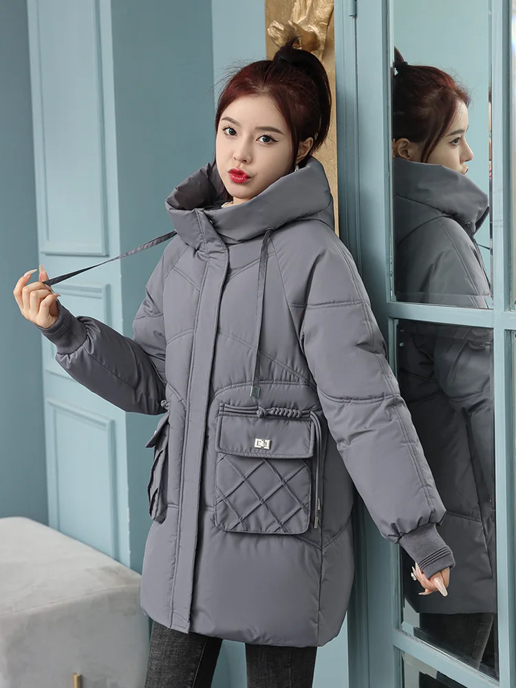 MEILLY DOLPHIN New Solid Thick Winter Women Coat Oversized Parkas Jackets Casual Warm Hooded Coat Female Winter Jacket Outwear