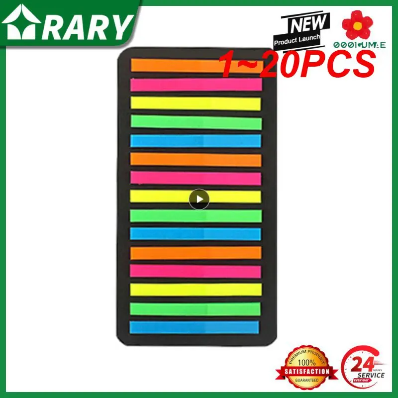 

1~20PCS Style For Page Marker Planner Stickers Office School Stationery Color Transparent Fluorescent Index Tabs Flags Sticky