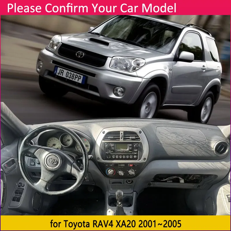 Чехол для приборной панели Toyota RAV4 XA20 2001 ~ 2005 Солнцезащитный коврик подкладка