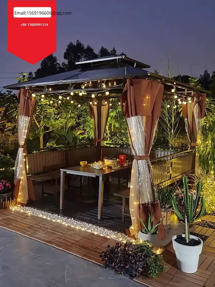 

Outdoor gazebo, sunshine board, tent villa, log cabin, courtyard garden, four-pillar pavilion awning, leisure and shade pavilion