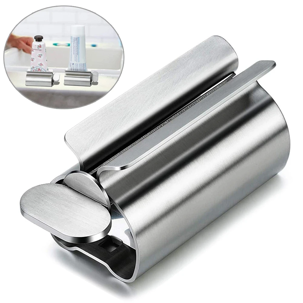 

Newest Toothpaste Tube Squeezer Toothpaste Roller Stainless Steel Labor Saving Toothpaste Tube Wringer #CW