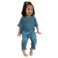 kids solid color clothing sets baby clothes set summer modal newborn baby boys girls clothes 2pcs baby pajamas for unisex 1 6yrs