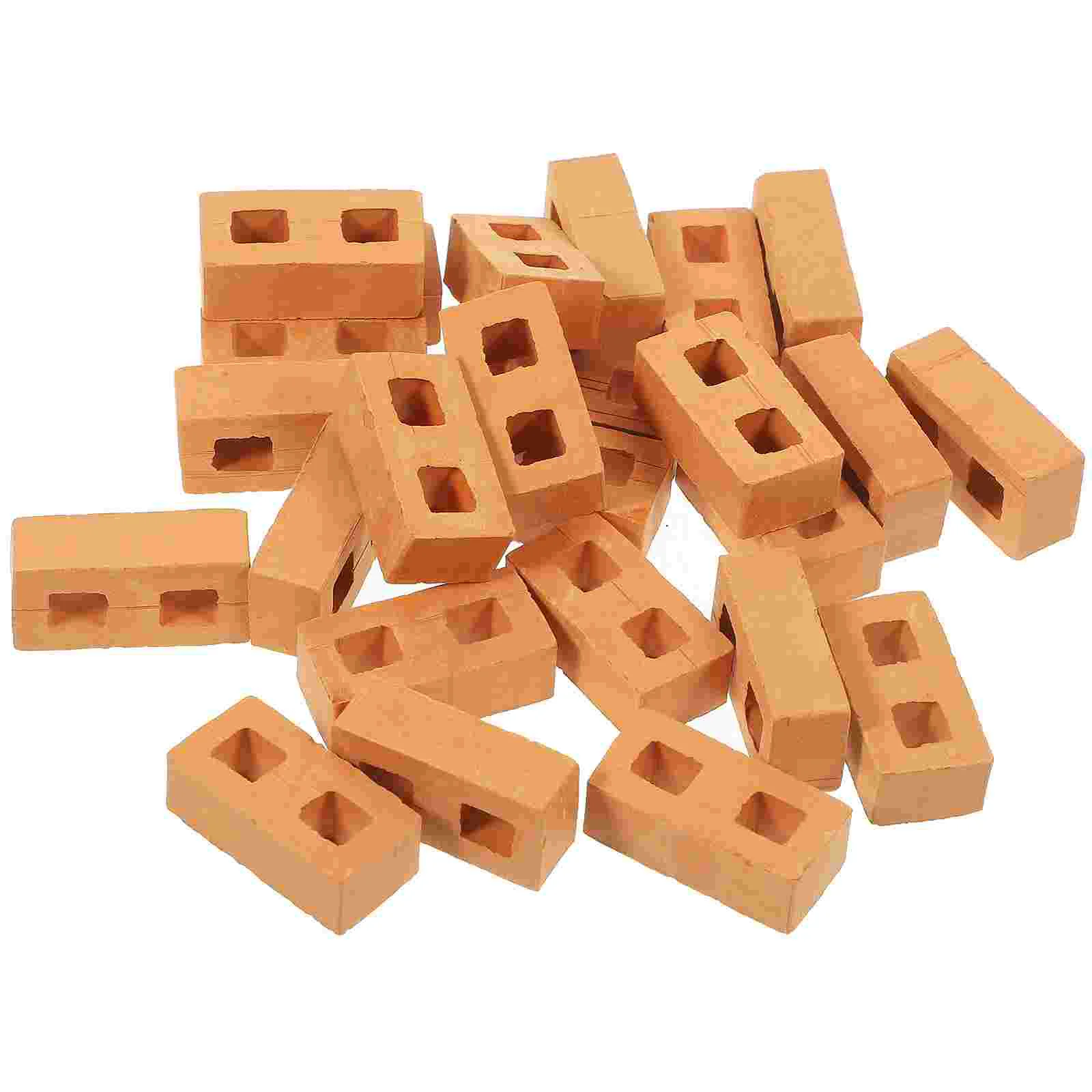 

30 Pcs Toys Miniature Bricks Crafts Landscaping Decorate Wall Ceramics Models Fake Child Miniatures Handmade Layout Decors