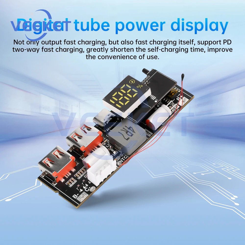 Внешний аккумулятор с двумя портами C и быстрой зарядкой 65 Вт 100