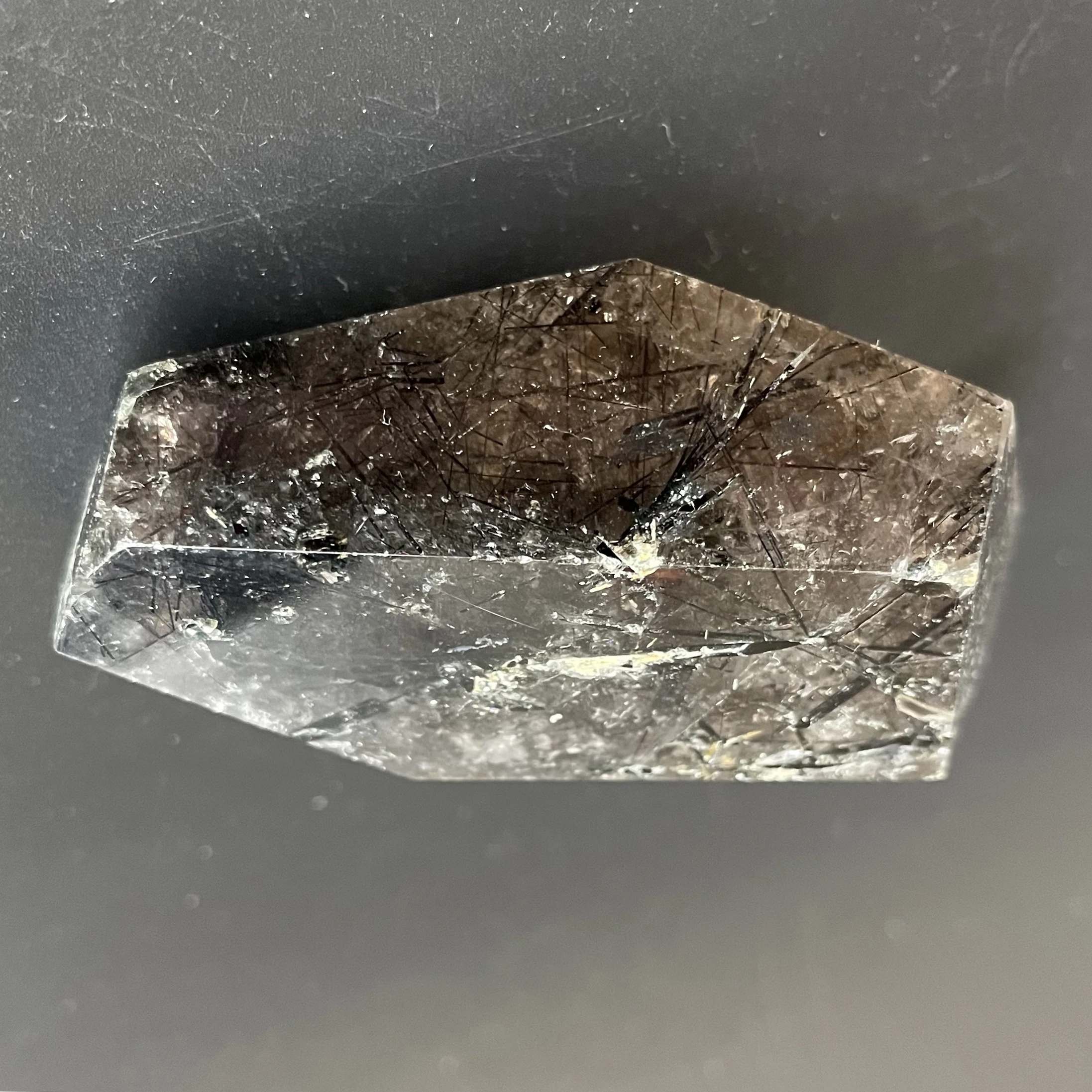 137 г натуральный камень черный кварц рутилированная свободная форма хрустальный