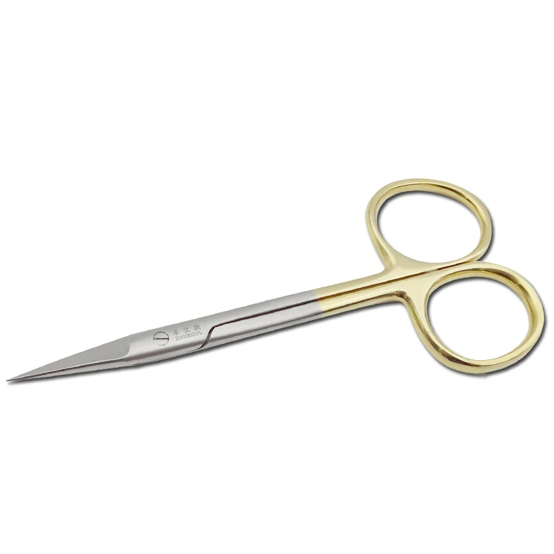 Ножницы с золотистой ручкой из нержавеющей стали хирургические ножницы