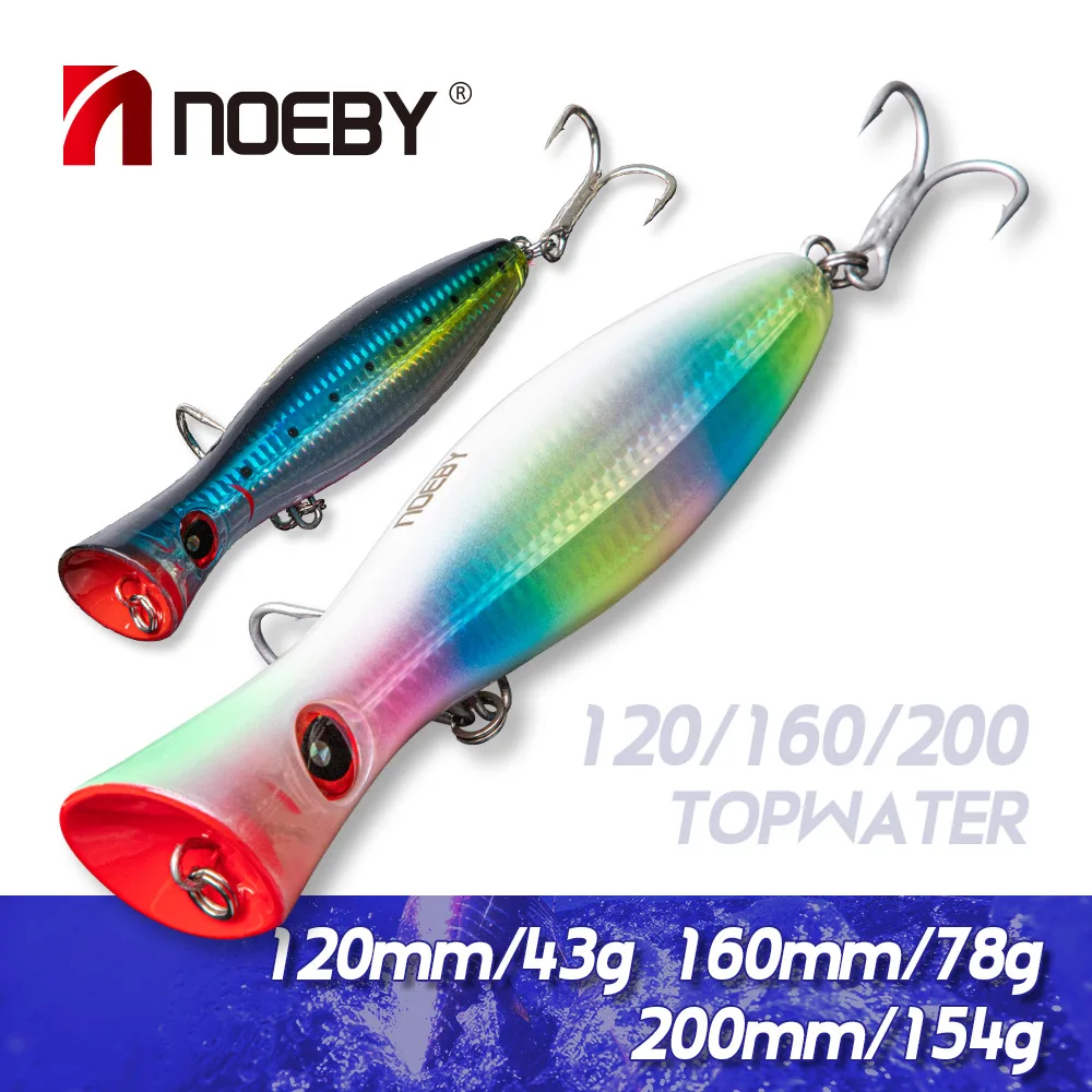 

Noeby Popper Fishing Lure 120mm 43g 160mm 78g 200mm 154g Topwater Wobblers Saltwater Artificial Hard Bait for GT Fishing Tackle