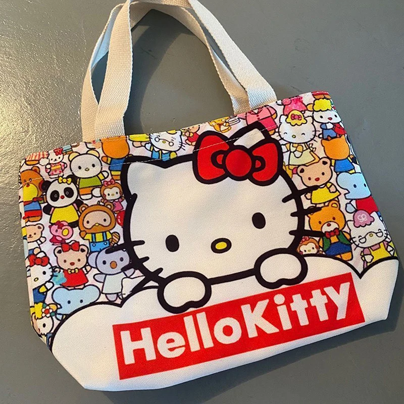 Портативная холщовая сумка Hello Kitty с рисунком Кейт Кота японская легкая большая
