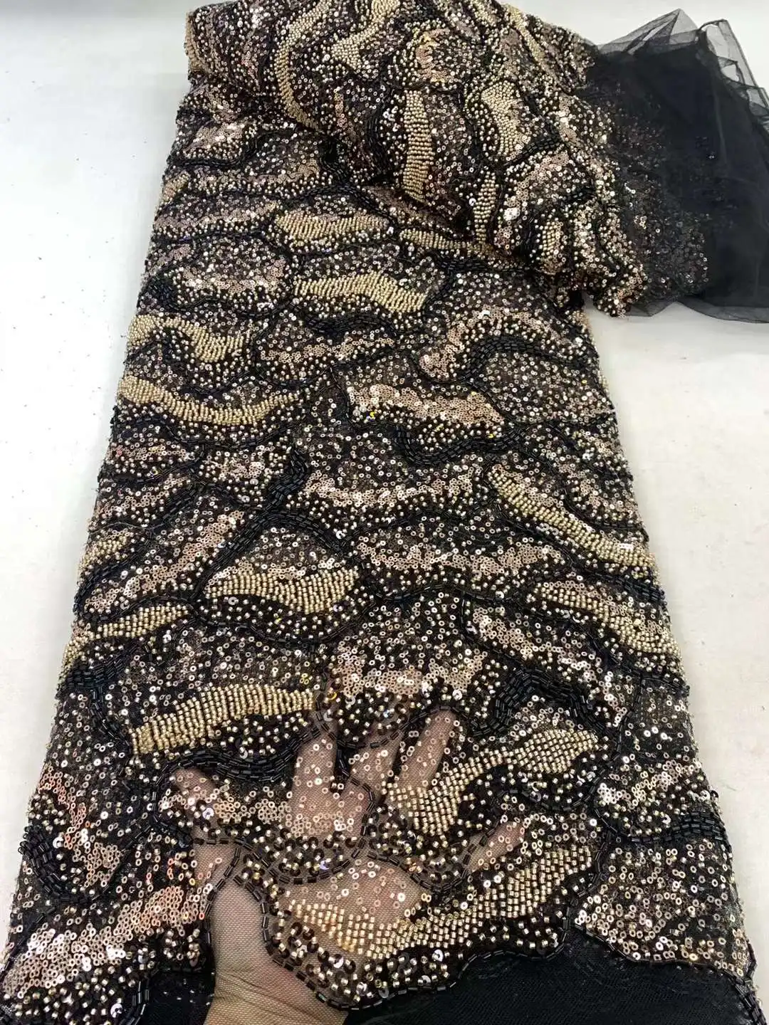 Новейшая французская 3D Тюлевая кружевная ткань 2024 Высококачественная