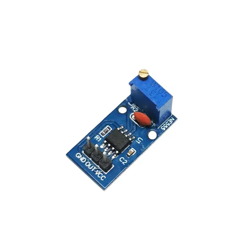 

NE555 pulse output frequency adjustable square rectangular wave small signal generator module