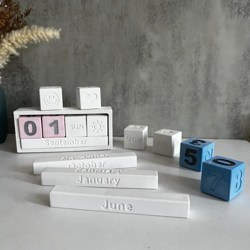 Силиконовая форма с календарем цикл/месяц/Погода для украшения рабочего стола