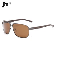 jm polarized sunglasses pilot men women double bridge metal frame uv400 pn2039