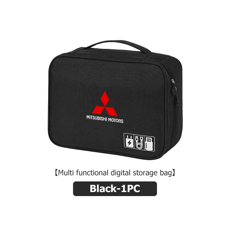 

Для Mitsubishi автомобильные аксессуары цифровой органайзер сумка для хранения кабеля для передачи данных Outlander Pajero Sport Lancer EX ASX L200 Eclipse
