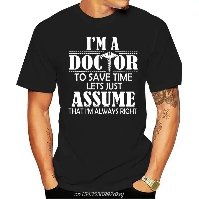 

Men Short Sleeve Tshirt Doctor T Shirt Women T-shirt Dr Office Medicine Healer Medical School PHD Classic Cartoon Casual O-neck