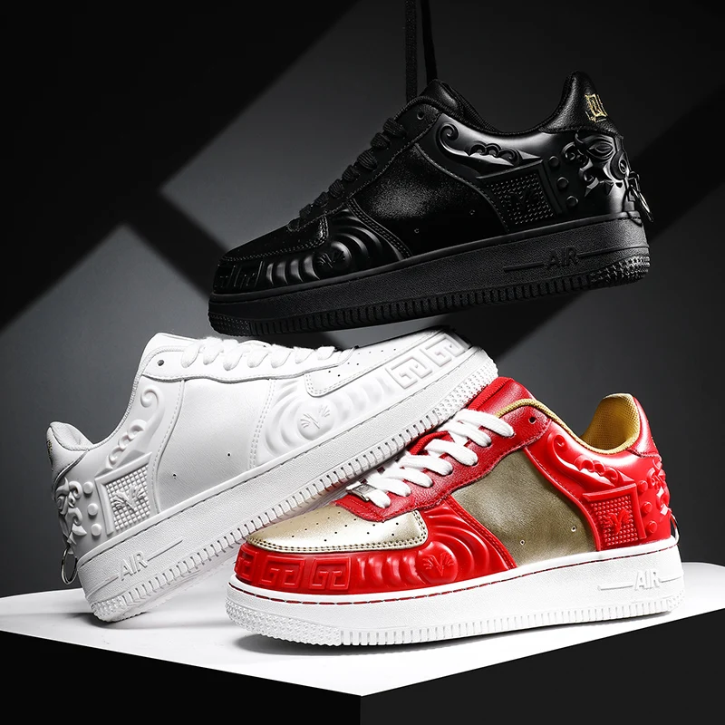 AF1 Skateboard Shoes Trending Breathable Male Shoes Comfortable Lace-up Casual Shoes Sneakers Man Zapatos Hombre 39-46