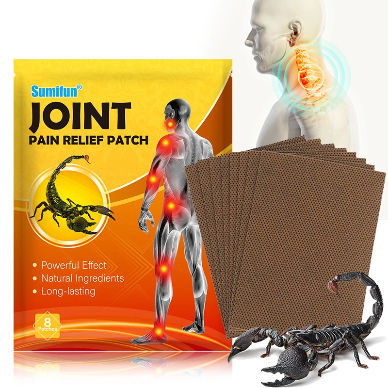 

8pcs Muscle Pain Reliever Patch Chinese Medical Plaster for Joints Knee Porous,Assist treatment for cervical spine