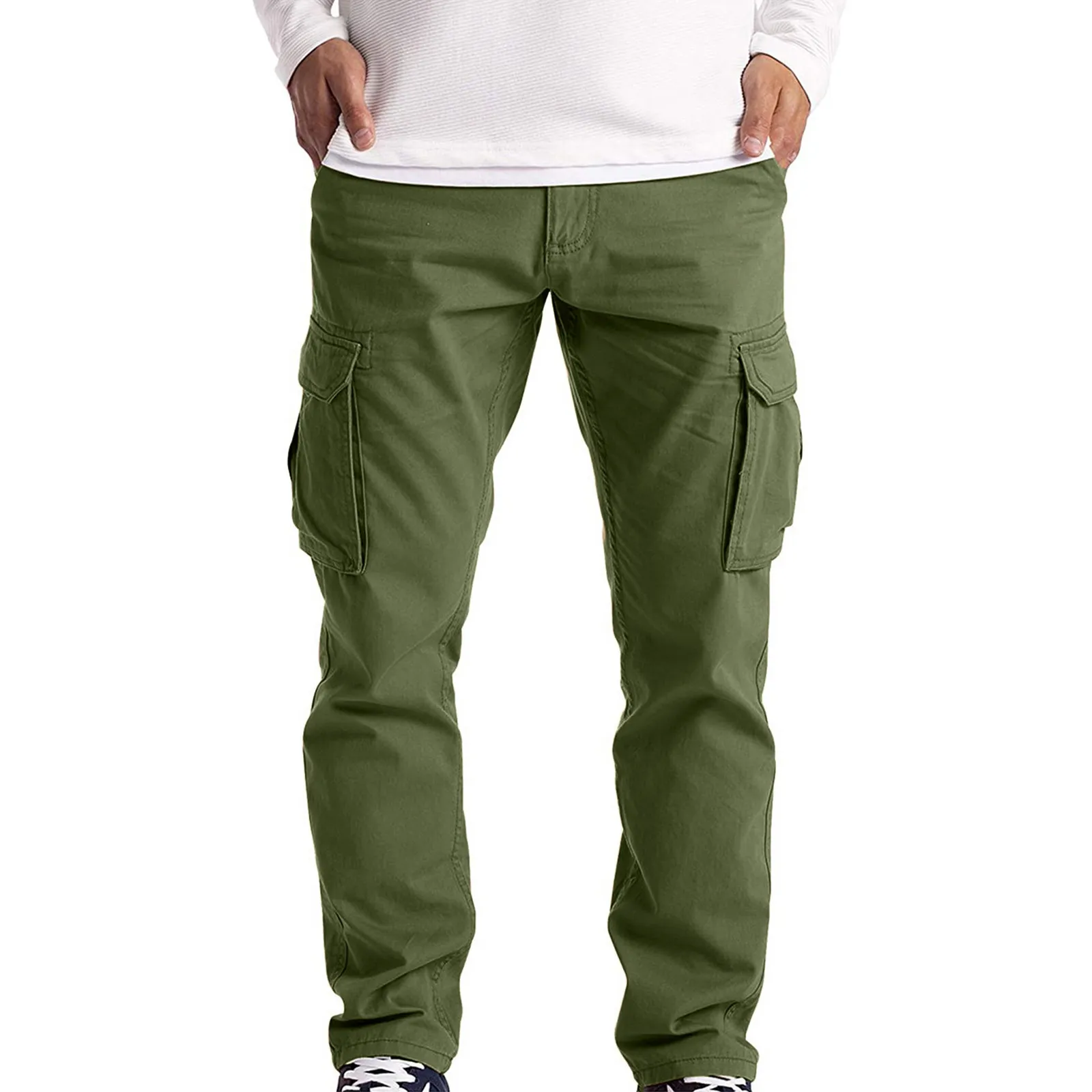 

Summer Multi-Pocket Overalls Men's Trousers Straight Pants Casual Men's pants