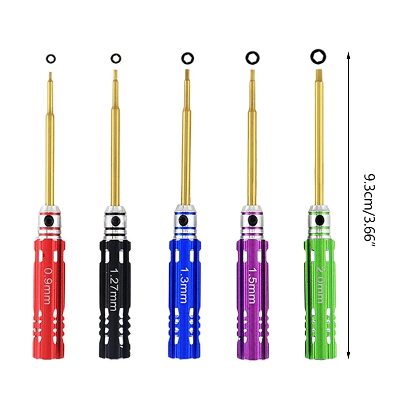 

Mini 0.9mm 1.27mm 1.3mm 1.5mm 2.0mm Hex Screw Driver Set HSS Hexagon Screwdriver Used for RC Crawler Durable