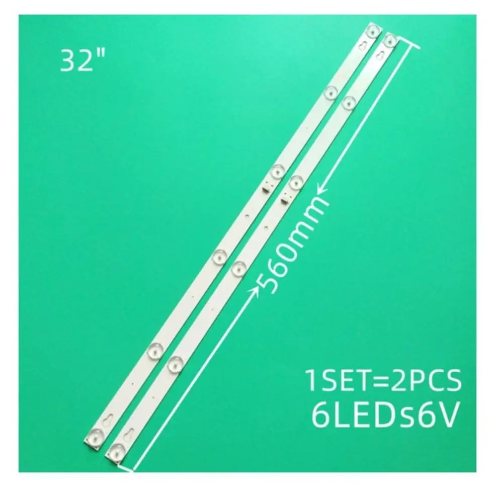 

LED strip for lighting 32HB5426 TCL 32D100 L32S4900s 32S301 L32P1A 4C-LB3206-HR03J HR01J TOT_32D2900 32HR330M06A5 V5, 2 pcs.