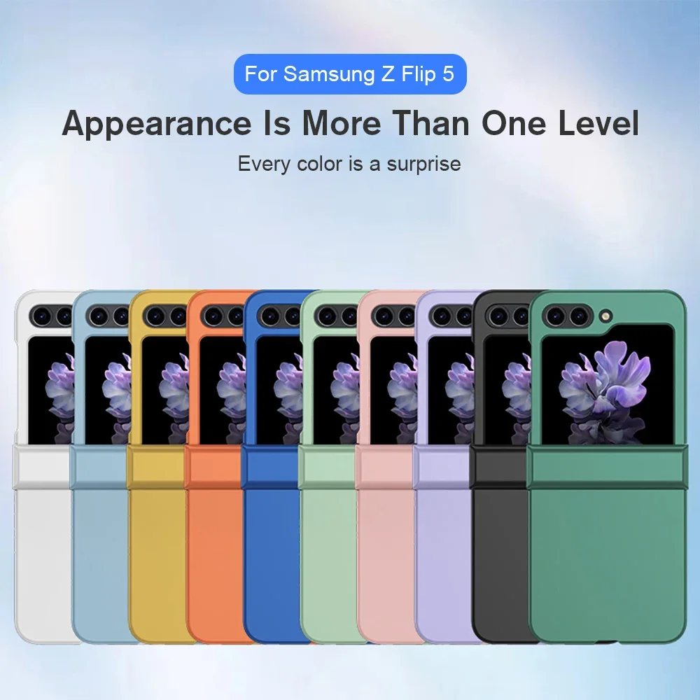 Яркий противоударный чехол с петлями на ощупь для Samsung Z Flip5 флип-чехол телефона