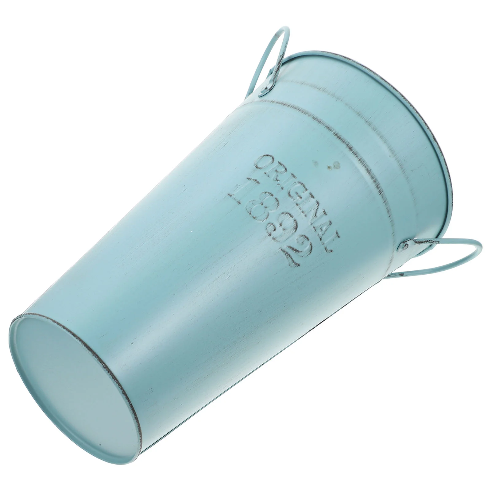 

Flower Pot Vase Bucket Rustic Metal Jug Farmhouse Pitchervintage Galvanized Holder Ironshabby French Planter Handlevases Home