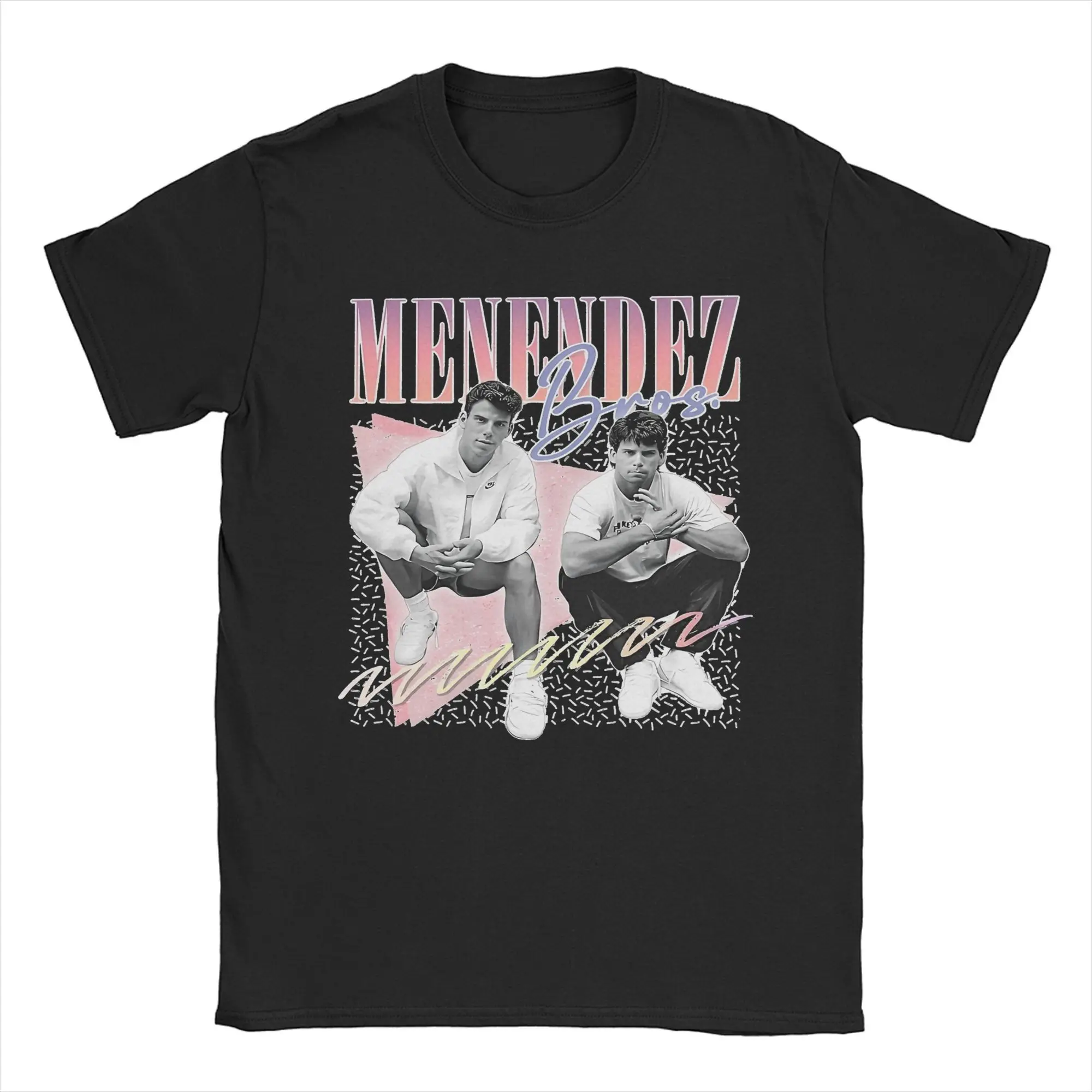 Летняя мужская футболкаendez Bros 90s True Crime Fan для унисекс хлопковая футболка с