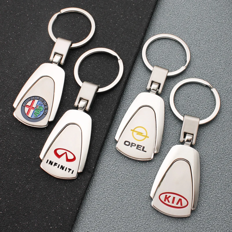 

1 Pcs Car Accessories Keychain Keyring Metal Key Chain Ring Emblem For MINI BMW Mazda Toyota Hyundai Chevrolet Ford Renault KIA