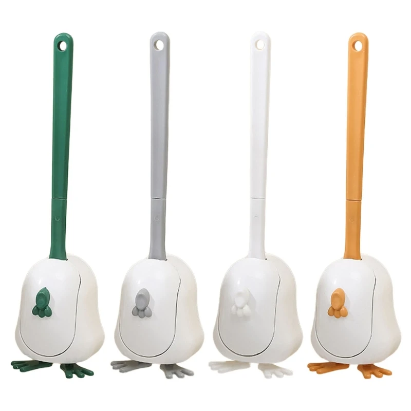 

Flexible Silicone Toilet Brush Long Handle, Automatic Opening and Closing
