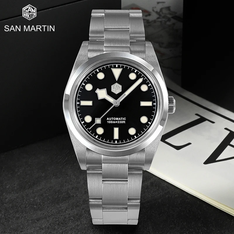 

San Martin 36MM Limited Edition Dive Watch Modified Explore Climbing Series Retro Sapphire PT5000 Luminous Automatic Men's Watch