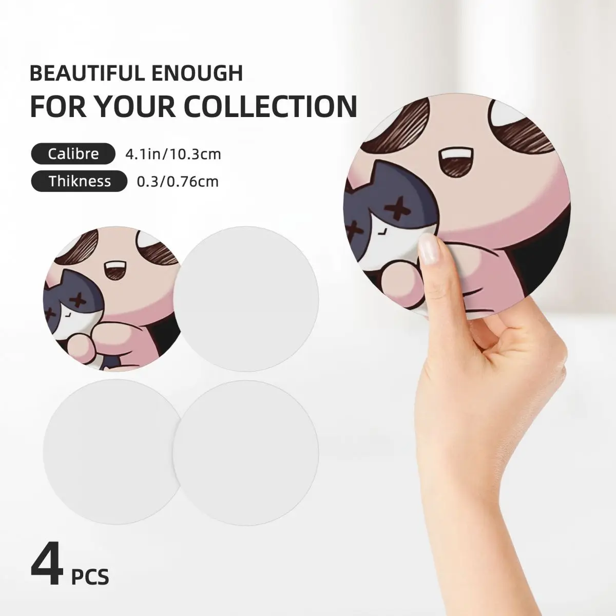 Классические керамические подставки для футболок Issac - (набор из 4 шт.) милый набор