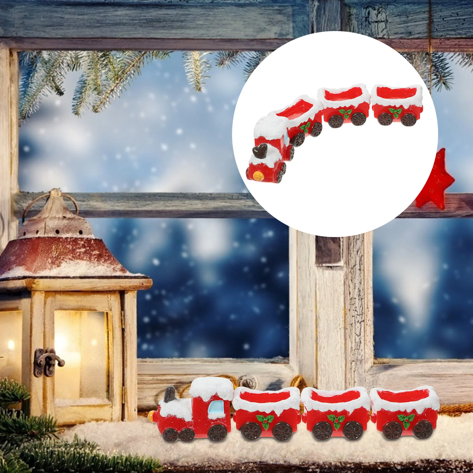 

Decor Christmas Miniatures Crafting Deer Cart Decorations Resin Elder Accessories Crafts