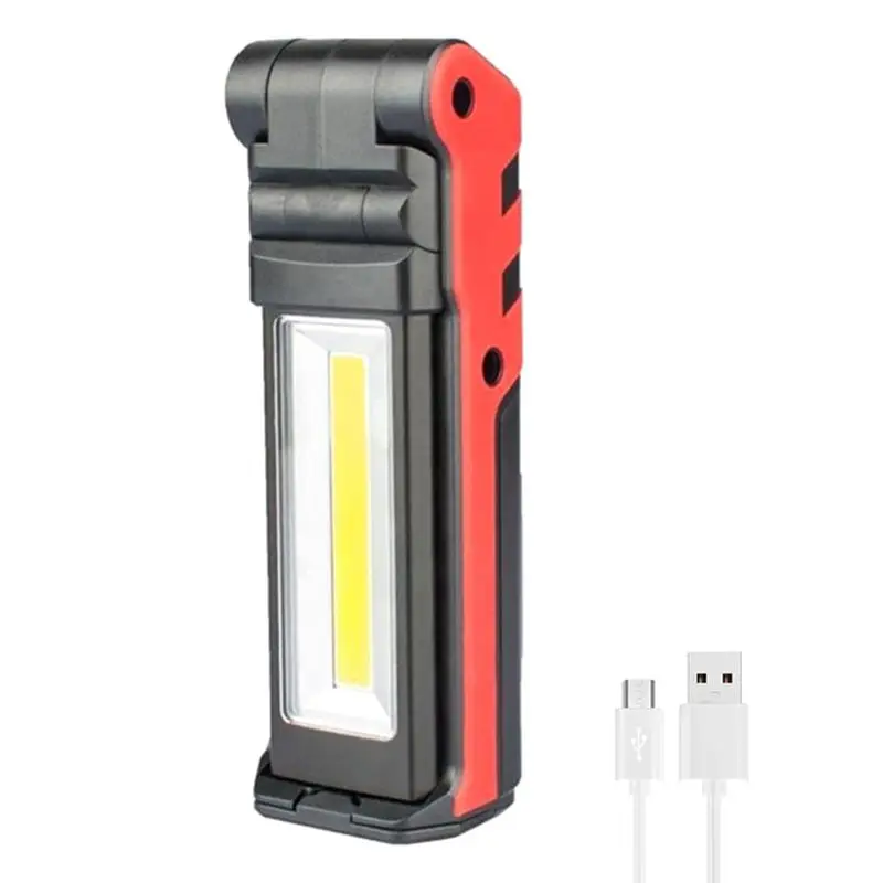 

Super Bright COB LED Working Light With Magnetic Base & Hook USB Rechargeable Dimmable Flashlight