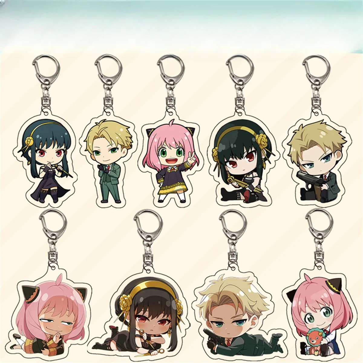 Аниме GOODS акриловый брелок милый y2k шпионский игровой домик для ключей сумки