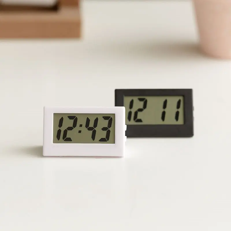 

Bedroom Simple Small Electronic Watch Portable Old Man Big Word Table Student Exam Mute Desktop Clock Mini Home LCD Digital 1pc