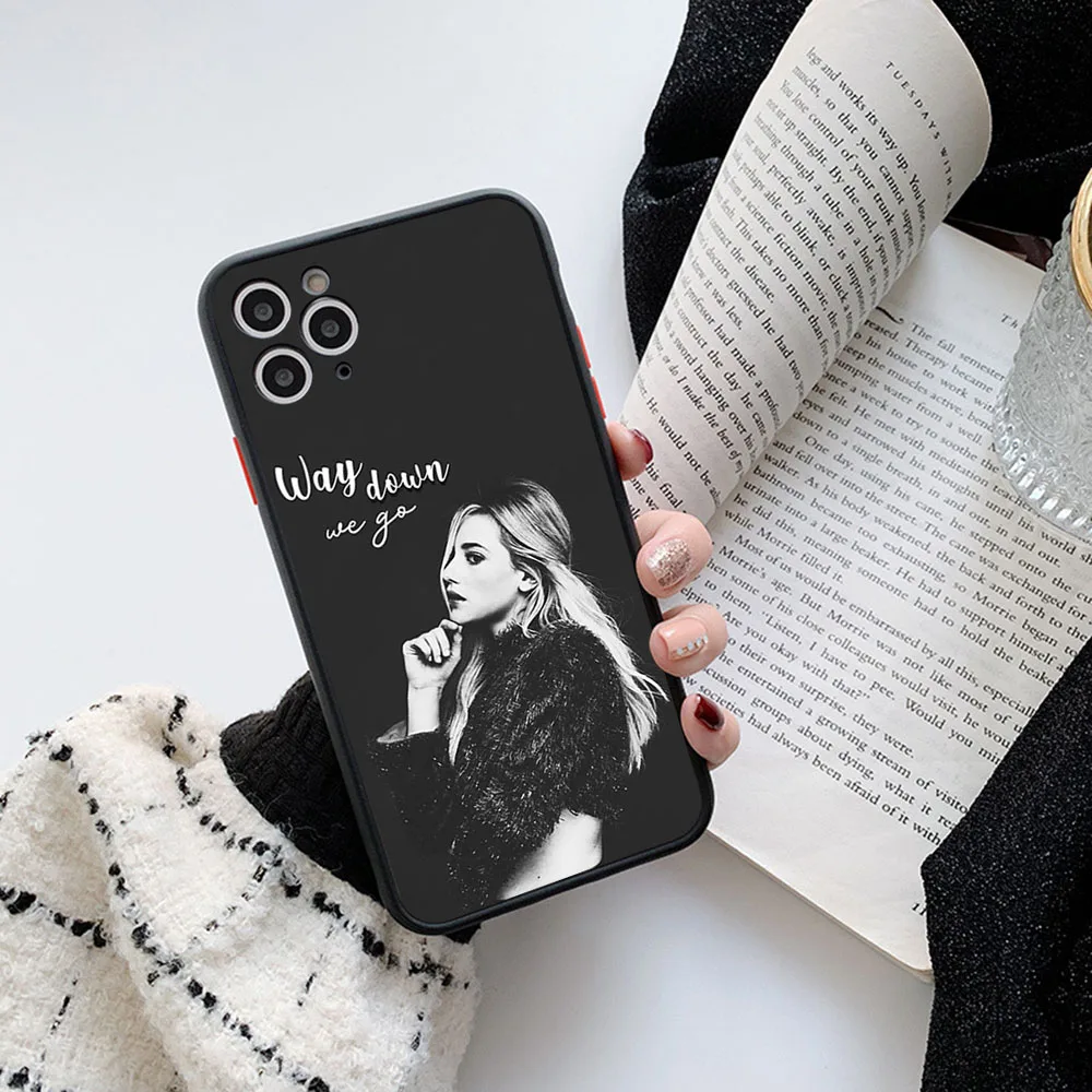 For iphone 16 15 Pro 14 13 12 Mini 11 7 8 16Plus XS Max XR Lili Reinhart Riverdale Frosted Translucent Cover Black Phone Cases