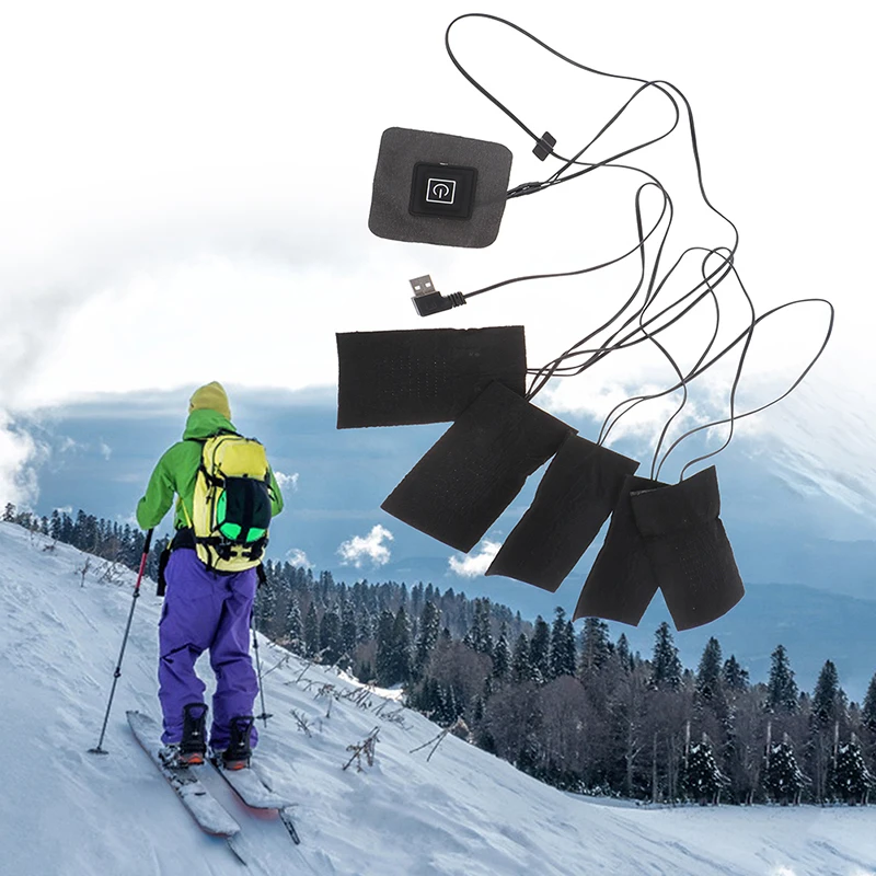 1 шт. набор из 5 листов USB В нагревательный лист трехсторонний термоконтроль жилет