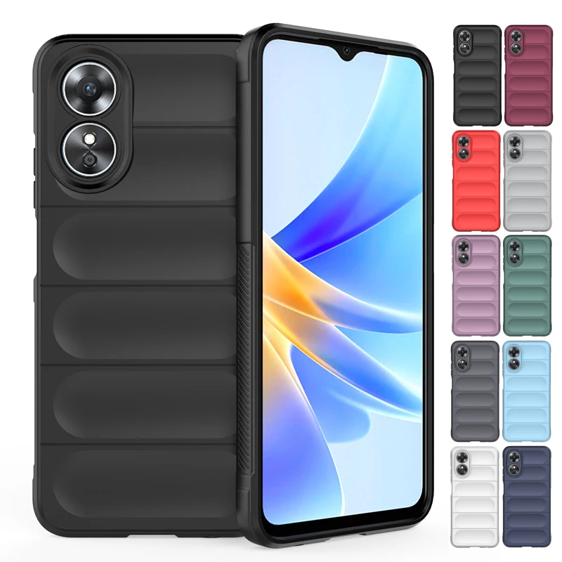 

For OPPO A17 Case Cover For OPPO A17 Capas New Phone Back Bumper Armor Shockproof Multicolor Soft TPU For Fundas OPPO A 17 A17
