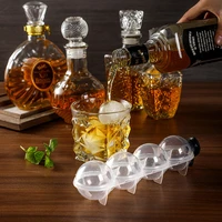 4 hole ice cube makers round ice hockey mold whisky cocktail vodka ball ice mould bar party kitchen ice box ice cream maker tool