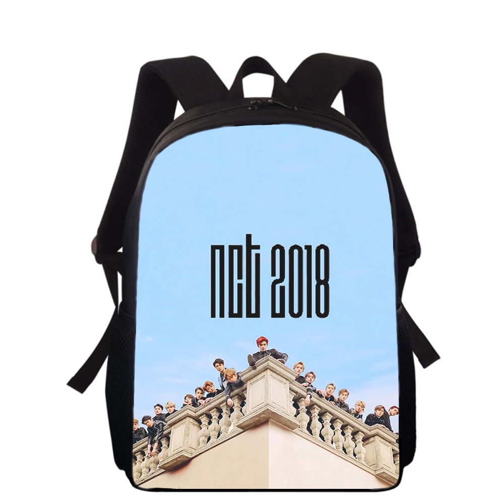 NCT 15” 3D Print Kids Backpack Primary School Bags for Boys Girls Back Pack Students School Book Bags