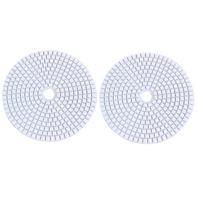

2X 5 Inch 125Mm Wet Diamond Polishing Pads Marble Granite Grits 200