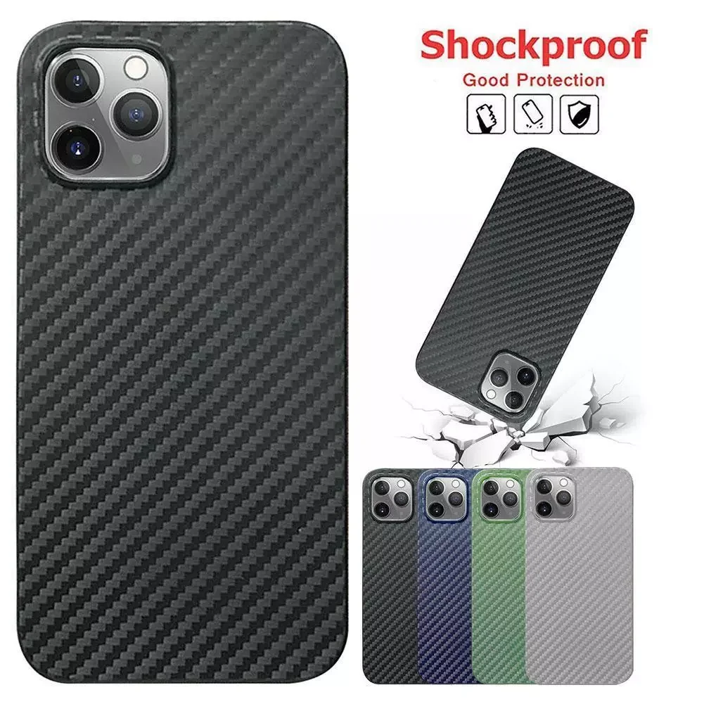 

Transparent Carbon Fiber Texture Shockproof Phone Cases For IPhone13promax 13 IPhone Accessories Back Cover Cover Mini Prote