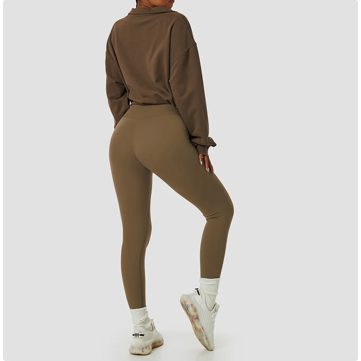 Wyplosz Solid Yoga Long Shirts Exercise Workout Running Fitness Sexy Items Winter Loose Bandage Solid Color Sweater Loose Casual