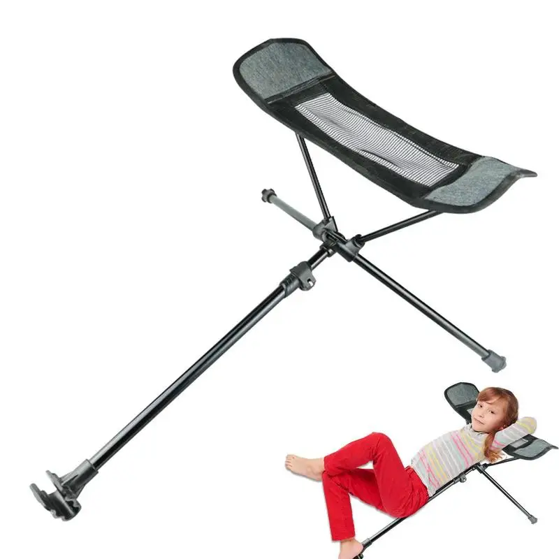 

Portable Folding Chair Footrest Aluminum Alloy Folding Camping Hiking Footstool Outdoor Feet Rest Resting Retractable Foot Rest