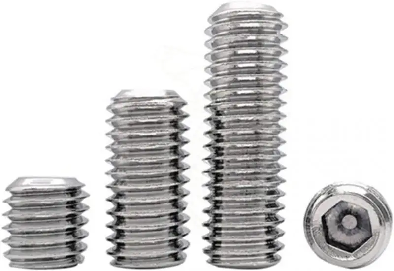 

10/50pcs M2 M2.5 M3 M4 M5 DIN913 304 stainless steel Allen Head Hex Hexagon Socket Flat Point Set Screw End Grub Headless Bolt