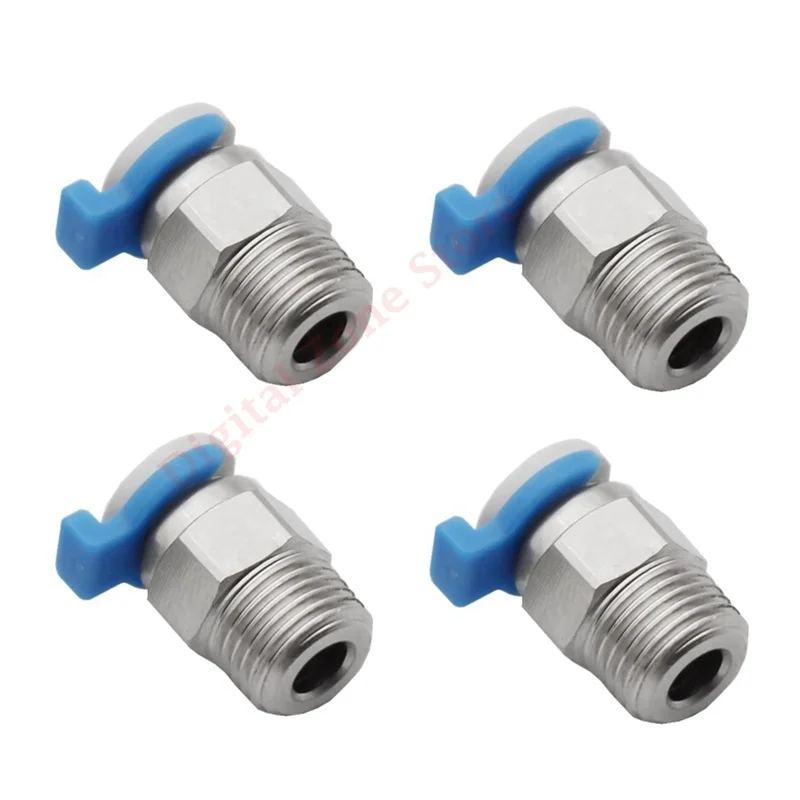 

Пневматический прямой соединитель, 4 шт., фитинг Φ M10, с резьбой через V6, пневматический разъем для нити 1,75 мм для 3D-принтера