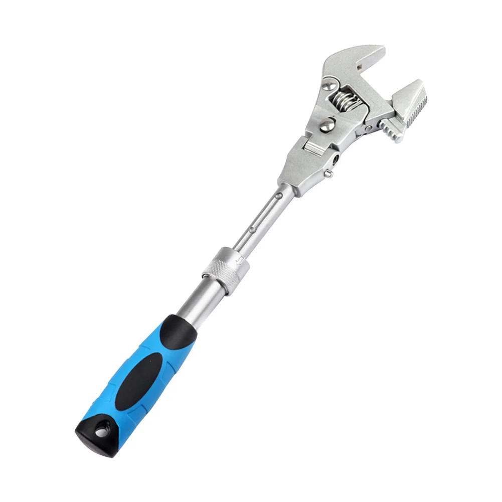 

Spanner Adjustable Wrench 180 Degree Rotating Head Air Conditioner 10inch Folding Multifunction Ratcheting Bathroom Telescopic