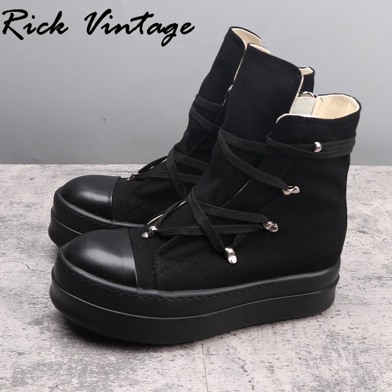 Кроссовки мужские и женские на шнуровке черные