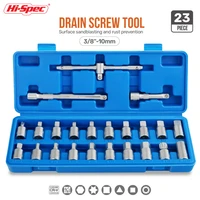 12pcs23pcs oil drain pipe plug socket set screws removal tool 38inch drive triangle square hexagon t bar remover sleeve tools