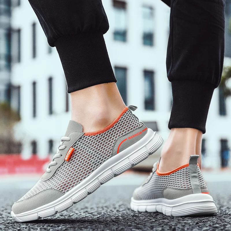 Summer Sneakers Men's Walking Shoes Comfortable Breathable Mesh Loafers Wear-resisitant Outdoor Flats Shoes